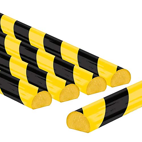 TMS PRO SHOP TMS Flächenschutzprofil Typ C, selbstklebend, gelb/schwarz, 1 m, 5 Stück aus Kunststoff, Art.-Nr. 60635