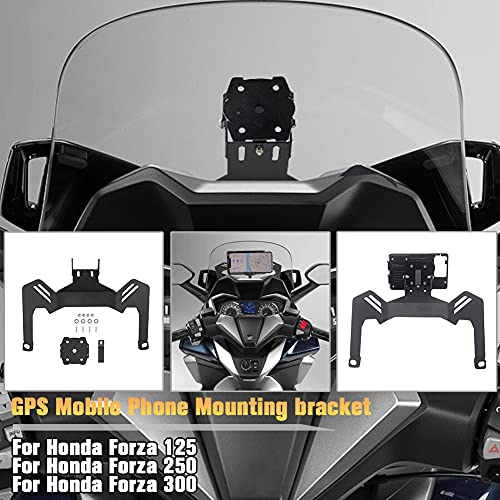 Lorababer Motorrad GPS-Navigationshalterung Halterung für Honda Forza 125 250 300 2018 2019 2020 Smartphone-Mittelständer-Montagehalterungs-Kit Motorradzubehör