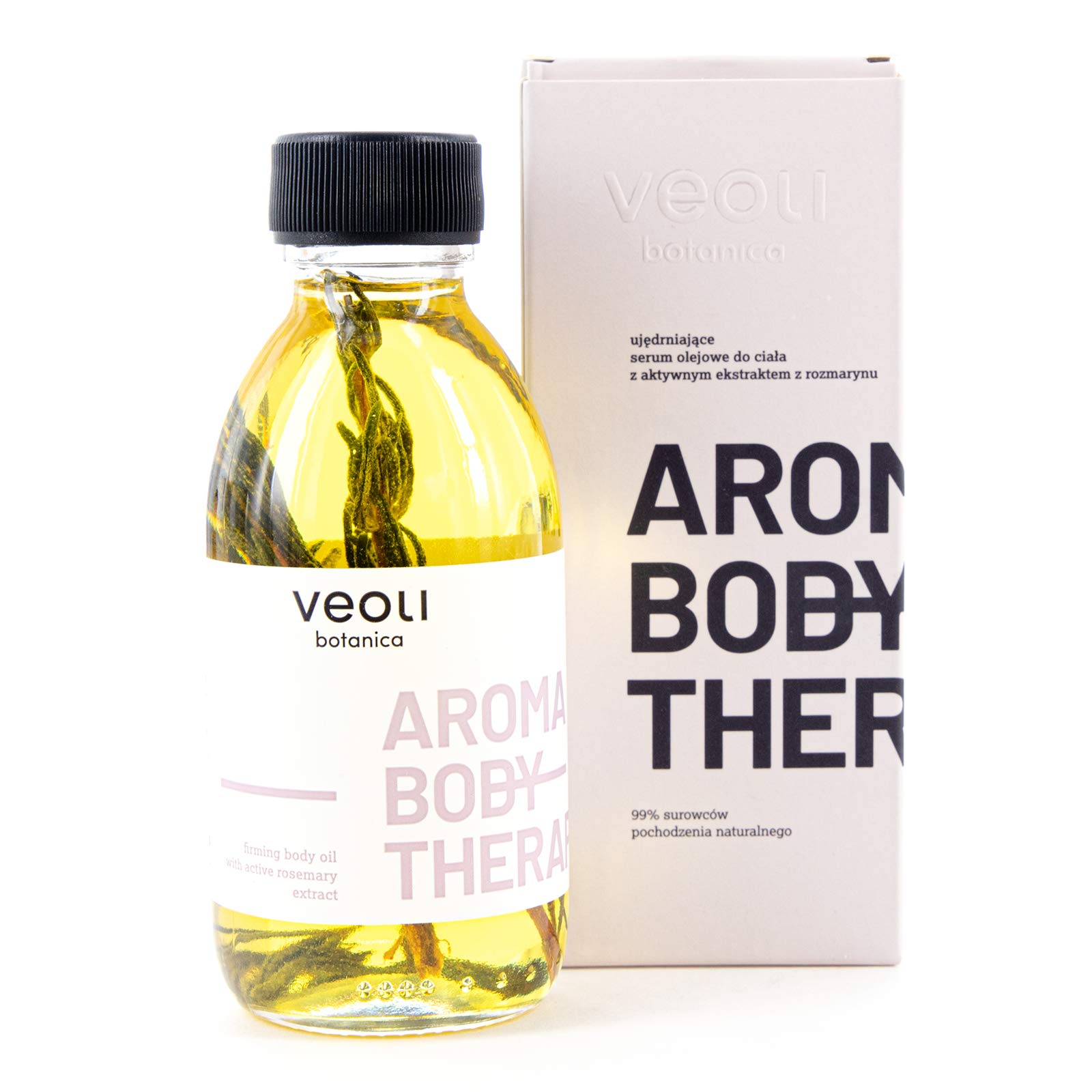 veoli, Aroma Body Therapy straffendes Körperölserum mit Rosmarinextrakt 8 hochkonzentrierte Ölen anti Cellulite Massage, Lavendel, 136 g