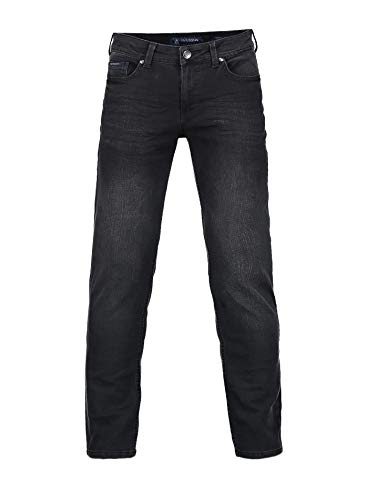 BARBONS Herren Jeans - Bügelleicht - Regular-Fit Stretch - Business Freizeit - Hochwertige Jeans-Hose 03-Schwarz 31W / 30L
