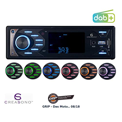 Creasono 1 DIN Radio: MP3-Autoradio mit DAB+, Bluetooth & Freisprechfunktion, USB, SD, 4x45W (DAB Plus Autoradio)