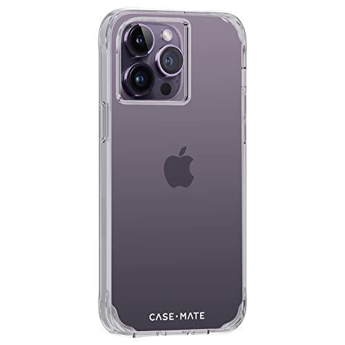 Case-Mate Tough Clear Case Schutzhülle kompatibel mit Apple iPhone 14 Hülle Durchsichtig [Erhöhte Kanten für Display- und Kameraschutz | 3 m Fallschutz | Anti-Vergilbung] - Transparent