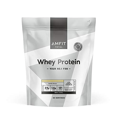 Amazon-Marke: Amfit Nutrition Molkeproteinpulver, Vanille, 33 Portionen (1er Pack)