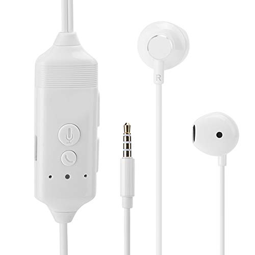 Kabelgebundene Ohrhörer mit Mikrofon und Anrufsteuerung, geräuschisolierende In-Ear-Kopfhörer, Akku 200mAh, Stereo-Kopfhörer für iOS mit kostenloser App(WT-102)