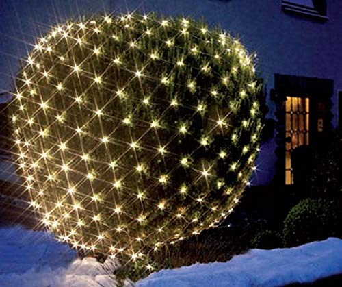 LED Lichternetz Lichterkette Baumbeleuchtung 240 LEDs warmweiß 3x3 m IP44