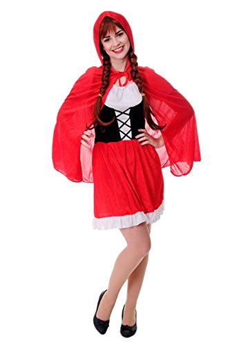 DRESS ME UP - L212/W-0040C Kostüm Damen Damenkostüm Sexy Rotkäppchen Red Riding Hood Gr. S / M L212