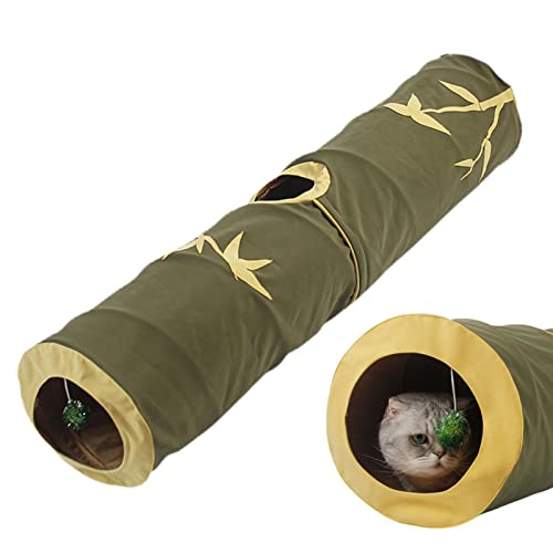Tunnelrohr für Haustiere | Zusammenklappbares Tunnelröhren-Katzenspielzeug,Multifunktionales Indoor-Spielzeug für kleine, mittlere und große Katzen Pacienjo