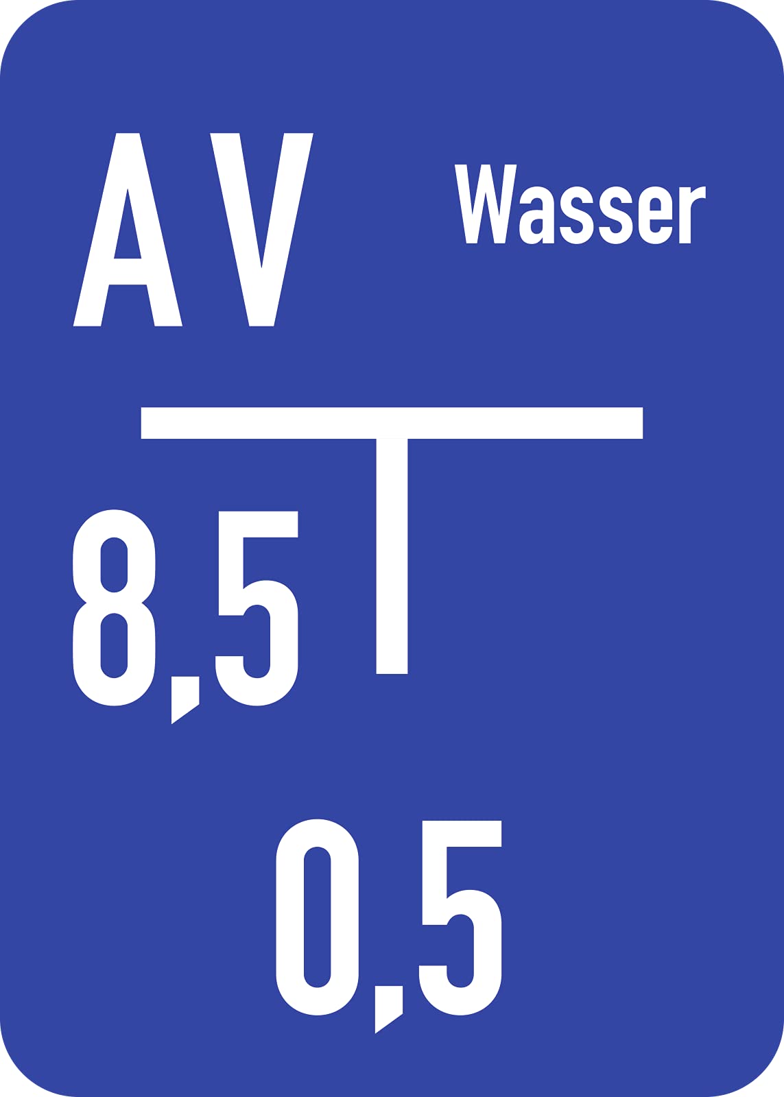 Wasser-Hinweisschild (C) inkl. Beschriftung, Alu, 100x140 mm