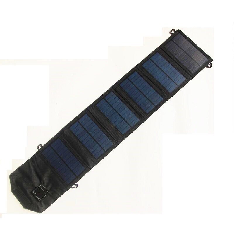 Deutsch: 5V 15W USB-Solarladegeräte mit 5 faltbaren Solarmodulen, tragbare wasserdichte Solarbatterieladegeräte und Powe