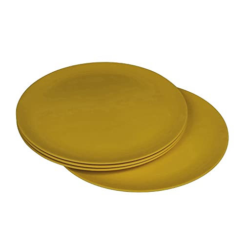 Campinggeschirr Zuperzozial Teller Flavour-It Plate 25,5 cm, saffron yellow (4er Pack) Bioplastic C-PLA