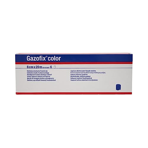 GAZOFIX color Fixierbinde kohäsiv 8 cmx20 m blau 6 Stück