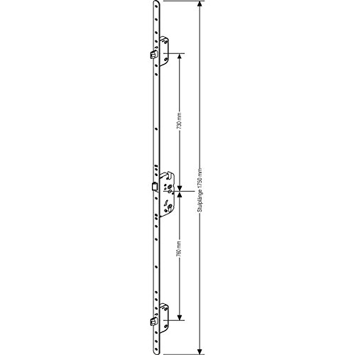 Mehrfachverriegelungsschloss SECURY Automatic DIN,m.Tagesent.NF DM65,rund,silber