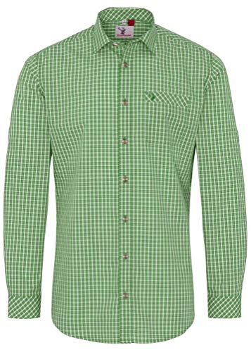 Spieth & Wensky - Slim fit - Herren Trachten Hemd, Neptun (340072-0948), Größe:39/40(M), Farbe:Grün (2019)