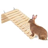 Felenny Kaninchen Pedal Leiter Natürliche Holz Haustier Plattform Schleifen Krallen Zähne Kauen Brett Käfig Zubehör für Hamster Eichhörnchen Chinchillas Kaninchen