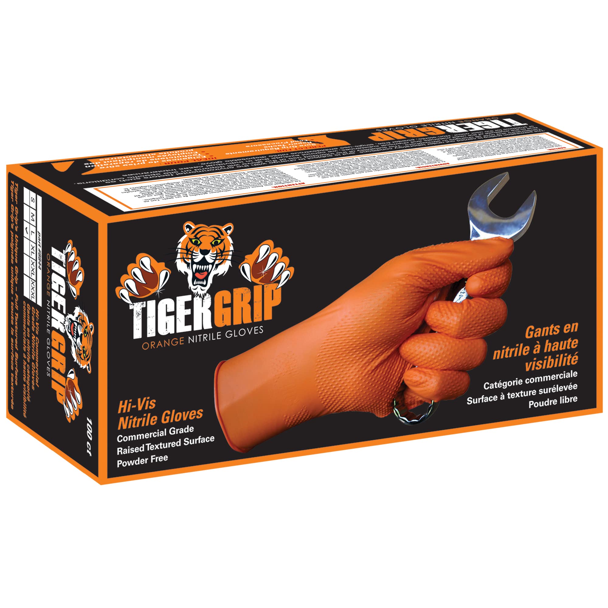 Kunzer Tiger Grip L 100 St. Nitril Einweghandschuh Größe (Handschuhe): L EN 374, EN 455