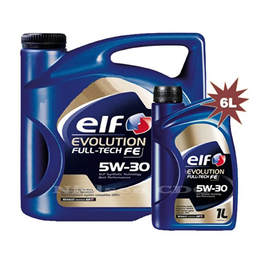 Elf evolution full-tech FE 5 W-30 Synthetisches Motor Öl-1 x 5L + 1 x 1L = 6 Liter