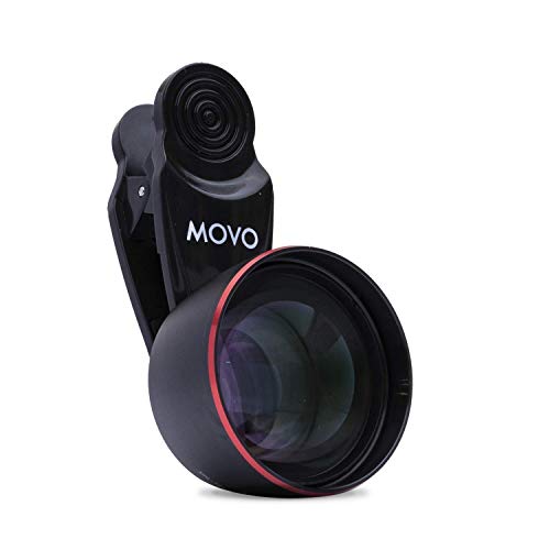 Movo SPL-Tele 3X Teleobjektiv mit Cliphalterung für Smartphones Zoomobjektiv für iPhone, Android und Tablets Smartphone Teleskoprobjektiv für Video und Fotografie Bestes Teleobjektiv für iPhone