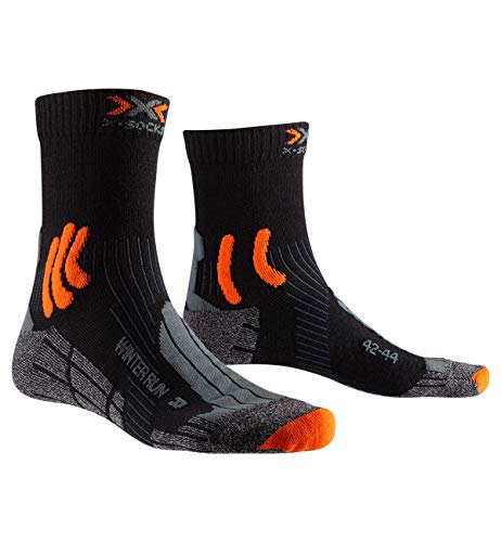 X-Bionic Unisex Winter Socken, B038 Black/Dark Grey Melange/X-Orange, 35-38