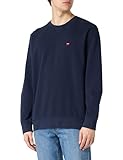 Wrangler Men's Sign Off Crew Sweatshirt, Navy, XXXXL