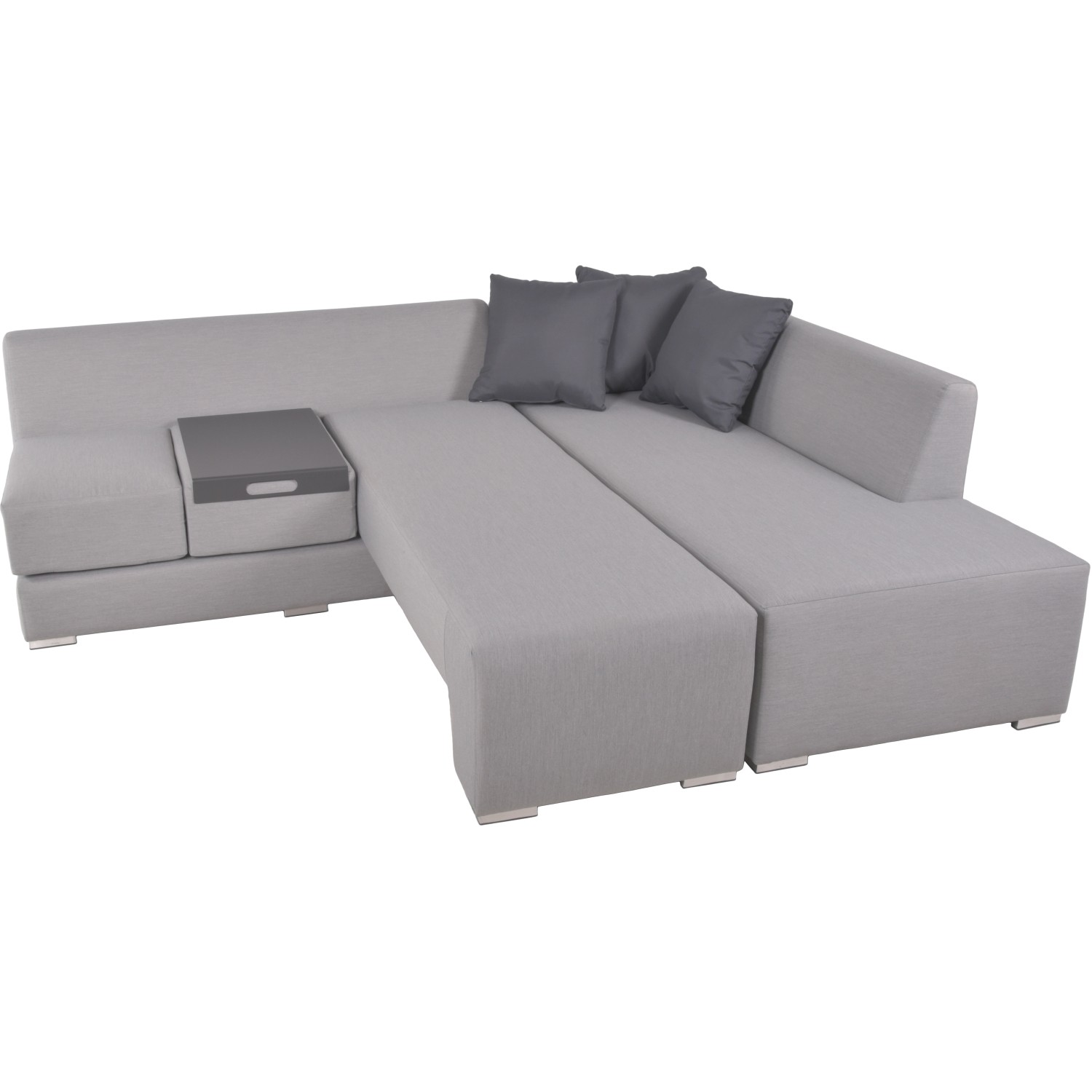 Garden Pleasure Lounge-Set Wellington 3-teilig Grau