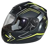 protectWEAR Motorradhelm H510 Arrow schwarz matt/neon gelb - XS
