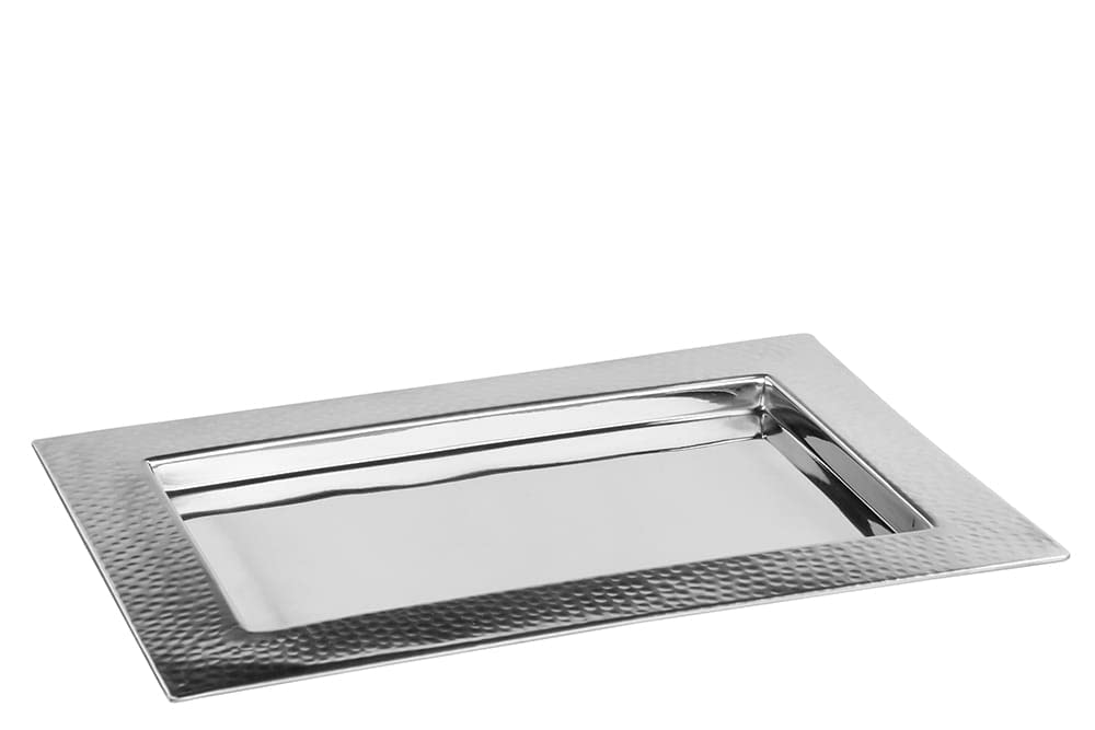 Fink LAZIO Tablett aus Edelstahl in der Farbe Silber, Länge: 34cm, Breite: 24cm, Höhe: 2cm, 155483