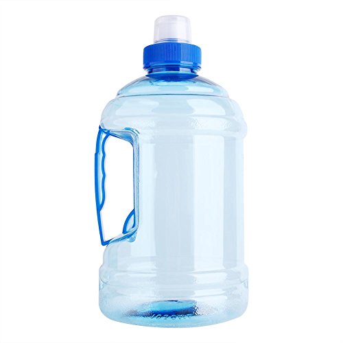 FILFEEL Sport Trinkflasche Wasserkrug 1L Große Flasche BPA FREI Kunststoffkappe Wasserkocher Trinkbehälter mit Griff für Outdoor Training Party Fitness Gym Sport