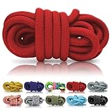 Ganzoo © PPM Seil 30 Meter, Tauseil, Hunde-Leine, Halsband, Takeln, Polypropylen Multifilem Rope, 10mm Stärke, Rot