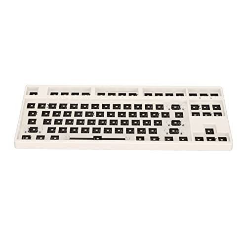AXOC Bausatz der mechanischen Tastatur mit 87 Schlüsseln DIY, ABS-Aluminiumlegierungs Spiel-Tastatur für PC Weiß
