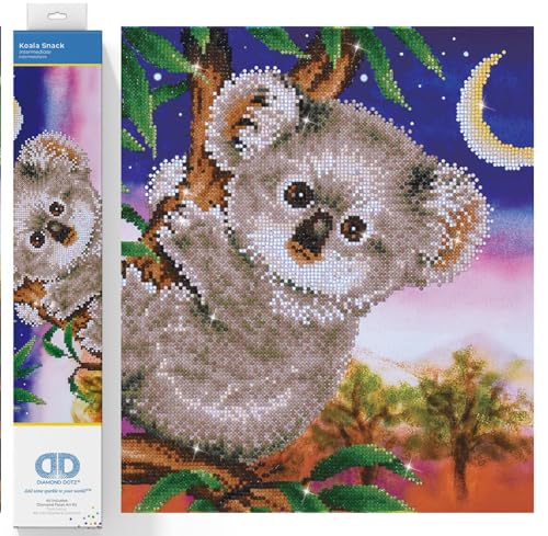 Pracht Creatives Hobby DD7-012 - Diamond Dotz Koalabär, funkelndes Diamantbild zum Selbstgestalten, ca. 48 x 37 cm groß, Malen mit Diamanten, neuer und kreativer Basteltrend