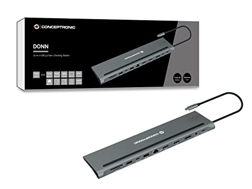 CONCEPTRONIC Adapter USB-C -> HDMI,DP,USB3.0/2.0,PD,GbE 0.18 (DONN17G)