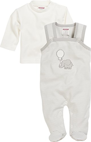 Schnizler Unisex Baby Strampler-set Interlock Elefant 813021, 2 - Natur, 68