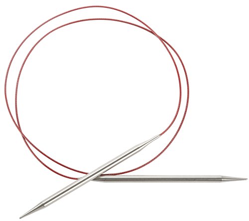 CHIAOGOO Circular Knitting Needle, Silver, Red, 17/12.75mm