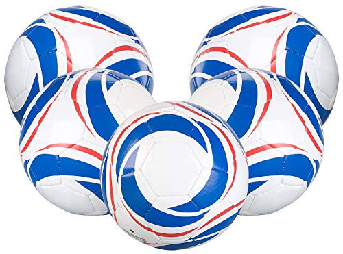 Speeron Trainingsfußball: 5er-Set Trainings-Fußbälle aus Kunstleder, 20 cm Ø, Größe 4, 390 g (Soccerball)