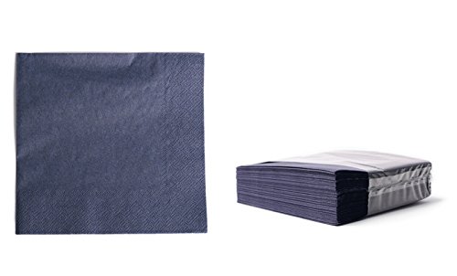 Zelltuchservietten Tissue 33x33 cm, 2-lagig, 1/4 Falz dunkelblau, 2400 Stück je Karton, Servietten intensive Farben, hochwertige Tischdekoration günstig kaufen (dunkelblau)