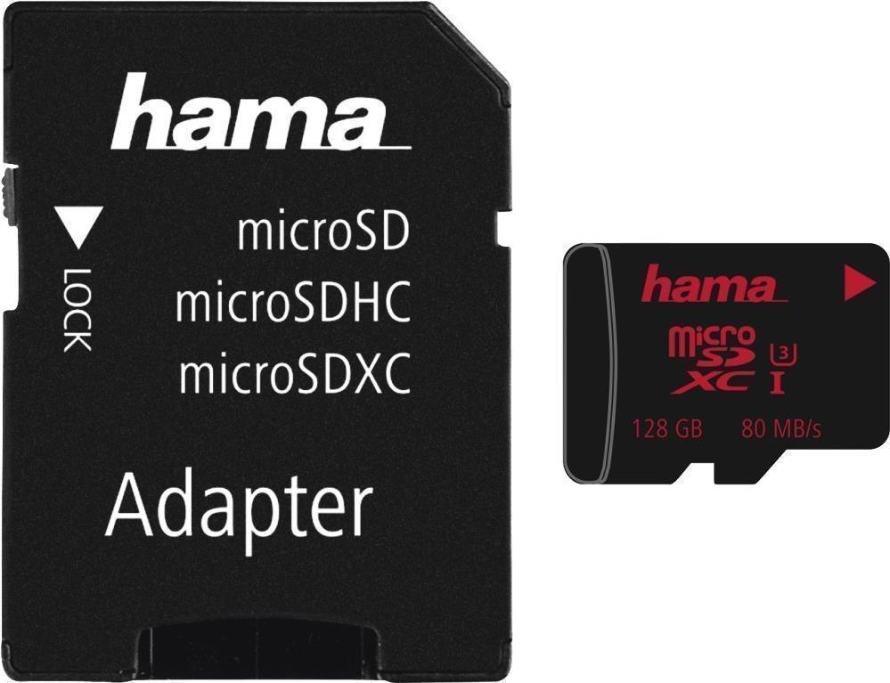 Hama microSDXC UHS Speed C3 UHS-I 128GB inkl. Adapter