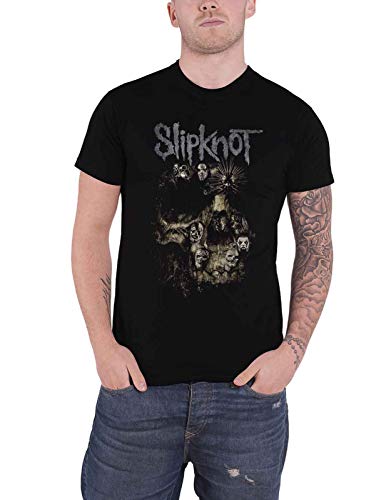 Slipknot Skull Group Band Logo Nue offiziell Herren Schwarz T Shirt
