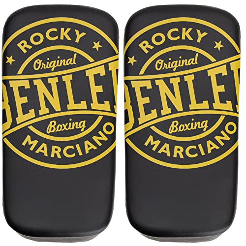 BENLEE Rocky Marciano Unisex - Erwachsene BINTAN Artificial Leather Pao Pad, Pair, Black/Yellow, one Size