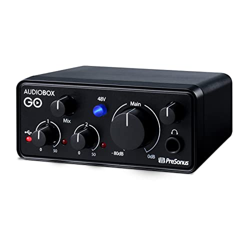 PreSonus AudioBox GO | USB-C-Audio-Interface für die Musikproduktion inklusive Aufnahmesoftware (DAW) Studio One, Musik-Tutorials, Sample-Sounds und virtuellen Instrumenten