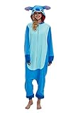 SMITHROAD Jumpsuit Tier Karton Fasching Halloween Kostüm Sleepsuit Cosplay Fleece-Overall Pyjama Schlafanzug Erwachsene Unisex Nachtwäsche L
