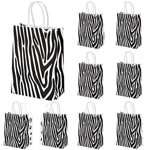 16 Stück Goodies-Tüten, Geburtstagsparty-Tüten, Geschenktüten, Papiertüten for Kindergeburtstagsparty-Zubehör (Kuh)/520 (Color : Zebra, Size : Zebra)