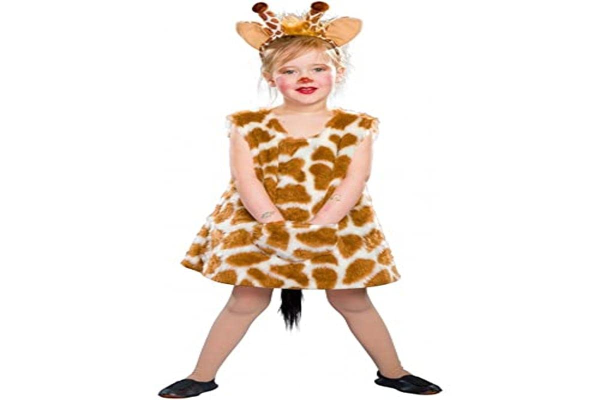 Festartikel Müller Giraffen-Kleid mit Haarreif für Kinder in der Größe 116/128, 118.008.22