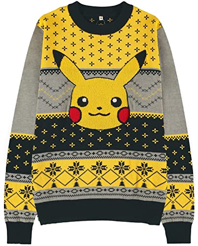 Pokemon Christmas Jumper Pick Pikachu Nue offiziell Unisex Gelb XL