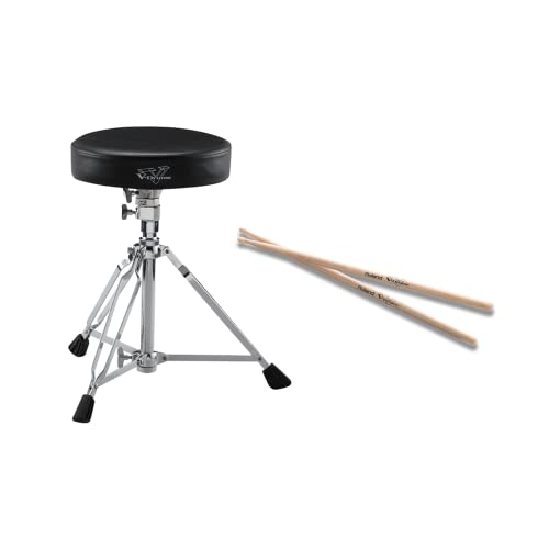 ROLAND DAP-2X V-Drums Zubehör-Set | Komfortabler Hocker und hochwertige Drumsticks für V-Drummer | Robust | Anpassbare Höhe | Perfekt für Einsteiger & intensive Drum-Sessions