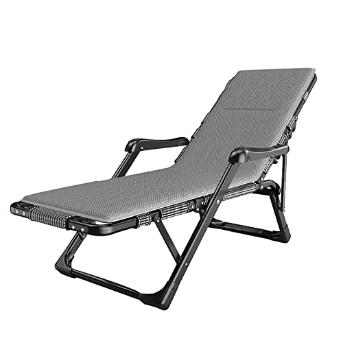 Zero Gravity Chair Übergroßer Liegesessel mit abnehmbarem Kissen und Tablett für drinnen und draußen, ergonomischer Terrassenliegestuhl, zusammenklappbar mit Massagearmlehne und Fuß (A) charitable