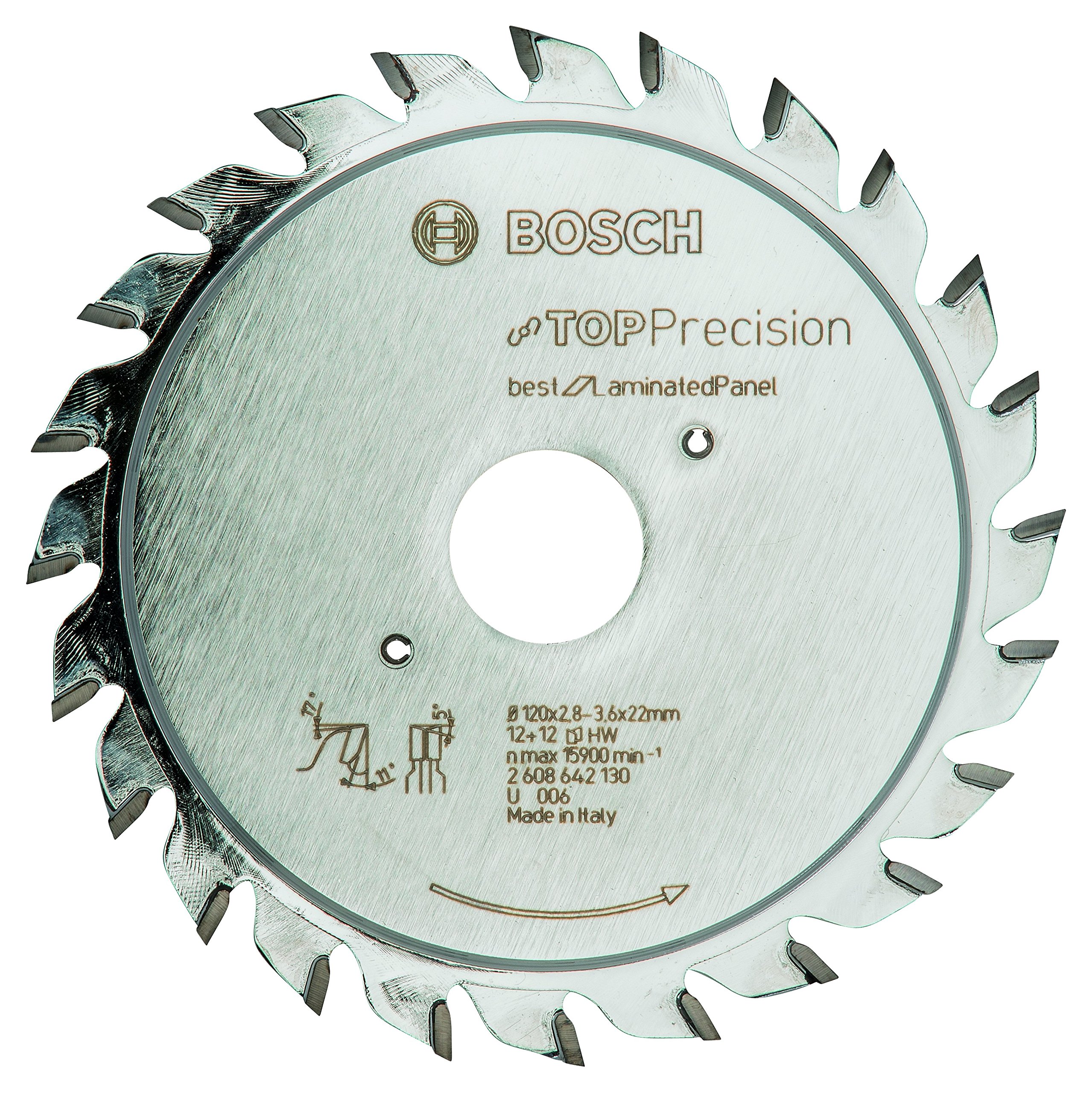Bosch Professional Vorritzblatt Top Precision Best für Laminated Panel, 120 x 22 x 2,8 - 3,6 mm, 2608642130