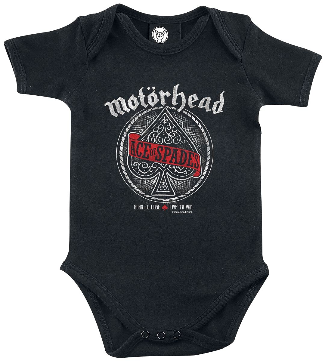 Motörhead Metal-Kids - Red Banner Unisex Body schwarz 56/62 100% Baumwolle Band-Merch, Bands