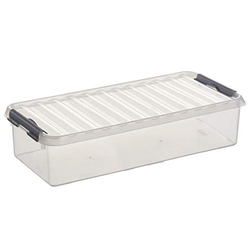 Sunware 6X Q-Line Box - 6,5 Liter - 485 x 190 x 105 mm - transparent/Silber