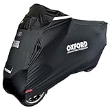 Oxford Motorcycle Protex Stretch Motorcycle Cover for Three Wheel Bikes - Black, Medium