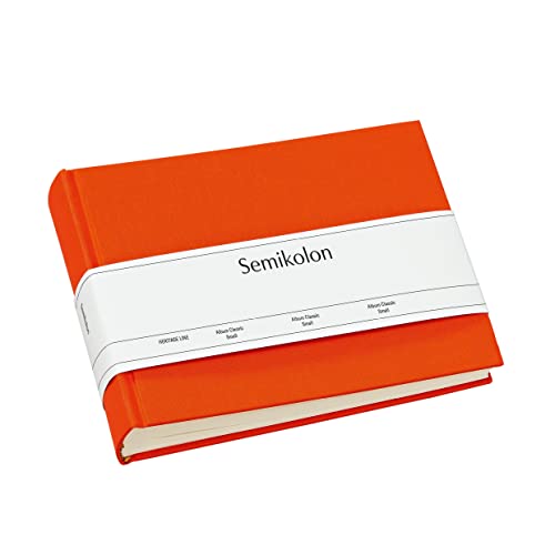 Semikolon Fotoalbum, gebundenes Leinen, klein, Orange, Größe S